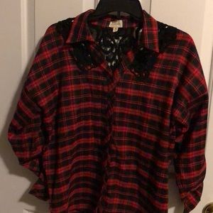 Fifty Street Black and Red Flannel Shirt